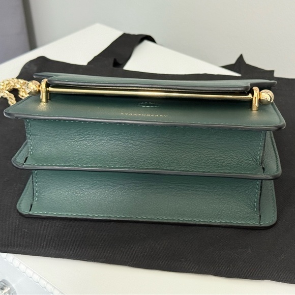 Strathberry East/West Mini in Bottle Green - Picture 4 of 9